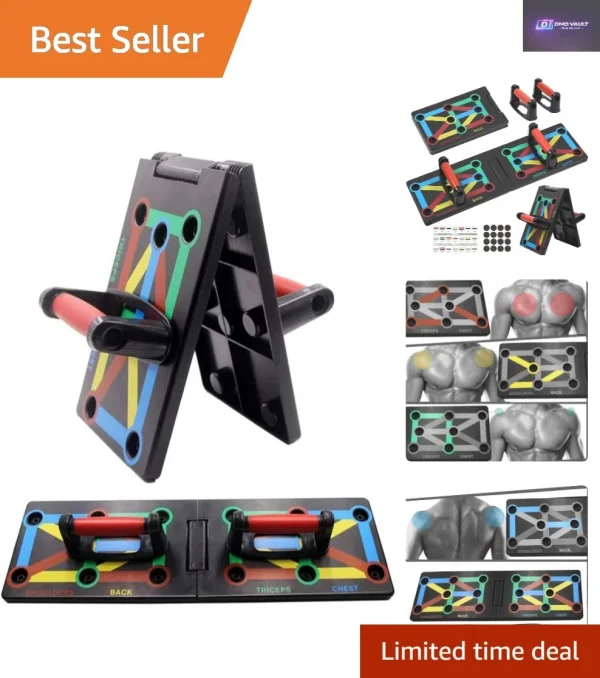 Innovative Color-Coded Push Up Board - 200 kg Capacity for Total Body Workout